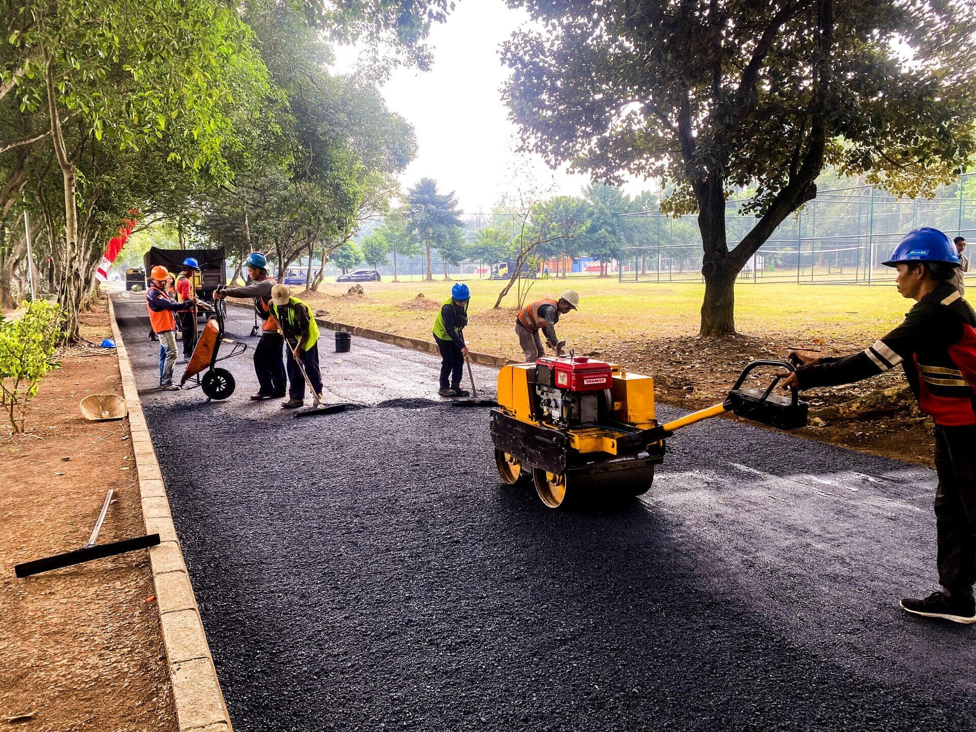 Generated temporary road construction project image