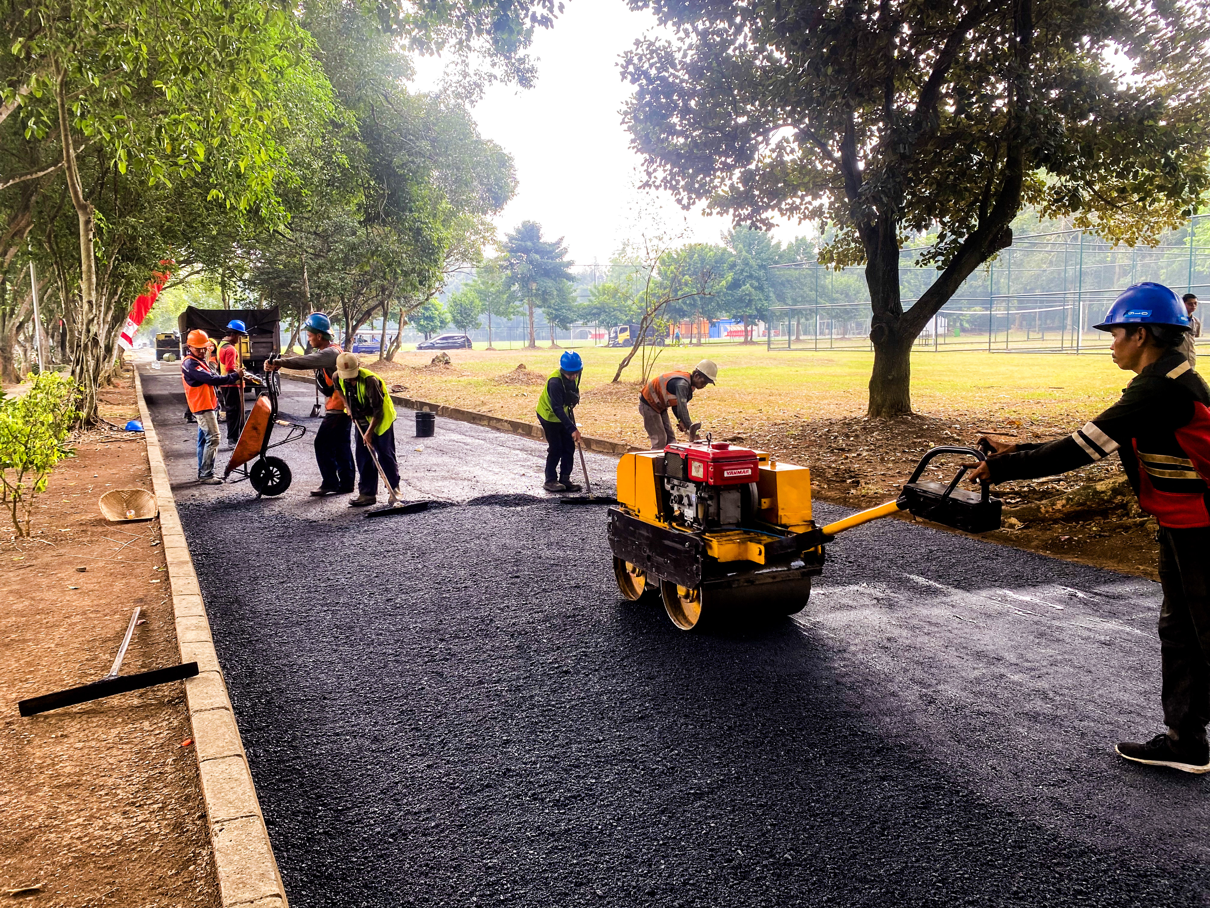 Generated temporary road construction project image